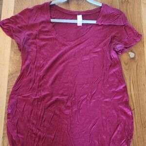 Deep red crepe Tunic